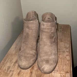 Light brown booties! Worn once!